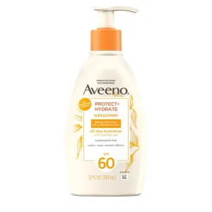 Aveeno Protect & Hydrate Sunscreen Body Lotion, SPF 60, 12 oz