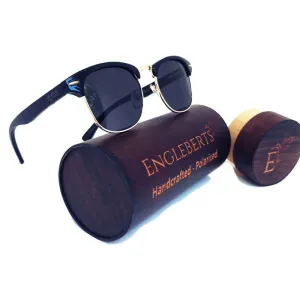 Bamboo Noir Club Sunglasses   Case