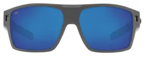 Costa Del Mar Diego Matte Gray Frame - Blue Mirror 580 Glass Lens - Polarized Sunglasses