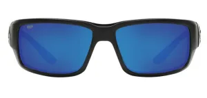 Costa Del Mar Mens Fantail Blackout Frame - Blue Mirror 580 Plastic Lens - Polarized Sunglasses