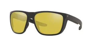 Costa Del Mar Mens Ferg Matte Black Frames - Sunrise Silver Mirror Glass Lens - Polarized Sunglasses