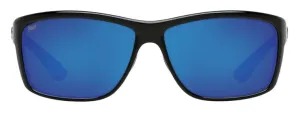 Costa Del Mar Mens Mag Bay Shiny Black Frame - Blue Mirror 580 Plastic Lens - Polarized Sunglasses