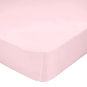 Happy Friday Basic Fitted Sheet Cot Pink 60/120cm