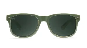 Knockaround Fort Knocks Army Green Frame - Aviator Green Lens - Polarized Sunglasses