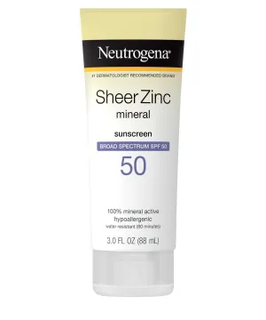 Neutrogena® Sheer Zinc™ Face Sunscreen Lotion, Broad Spectrum, SPF 50, 2 fl oz