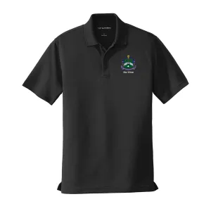 Personalized Delta Sig Crest Black Performance Polo