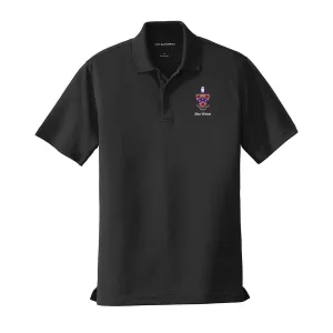 Personalized FIJI Crest Black Performance Polo