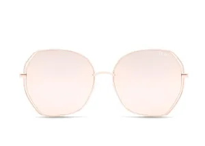 QUAY - Big Love Sunglasses in Rose/Rose Mirror