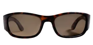 Rheos Unisex Bahias Tortoise Frames Amber Lens Polarized Sunglasses