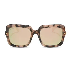 SANDRA - HIMALAYAN TORTOISE   TAUPE MIRROR SUNGLASSES