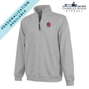 TKE Embroidered Crest Gray Quarter Zip